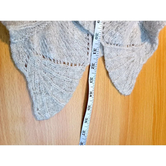 Sarah Spencer Cardigan M Wool Mohair Blend Y2K Lagenlook Boho Ruffle Tie Mori - Picture 8 of 10